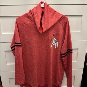 Nike University of Georgia Bulldogs NCAA pullover tunic top Women’s large red
